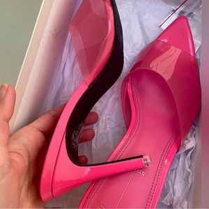 Pink patent- transparent - heels- 💖